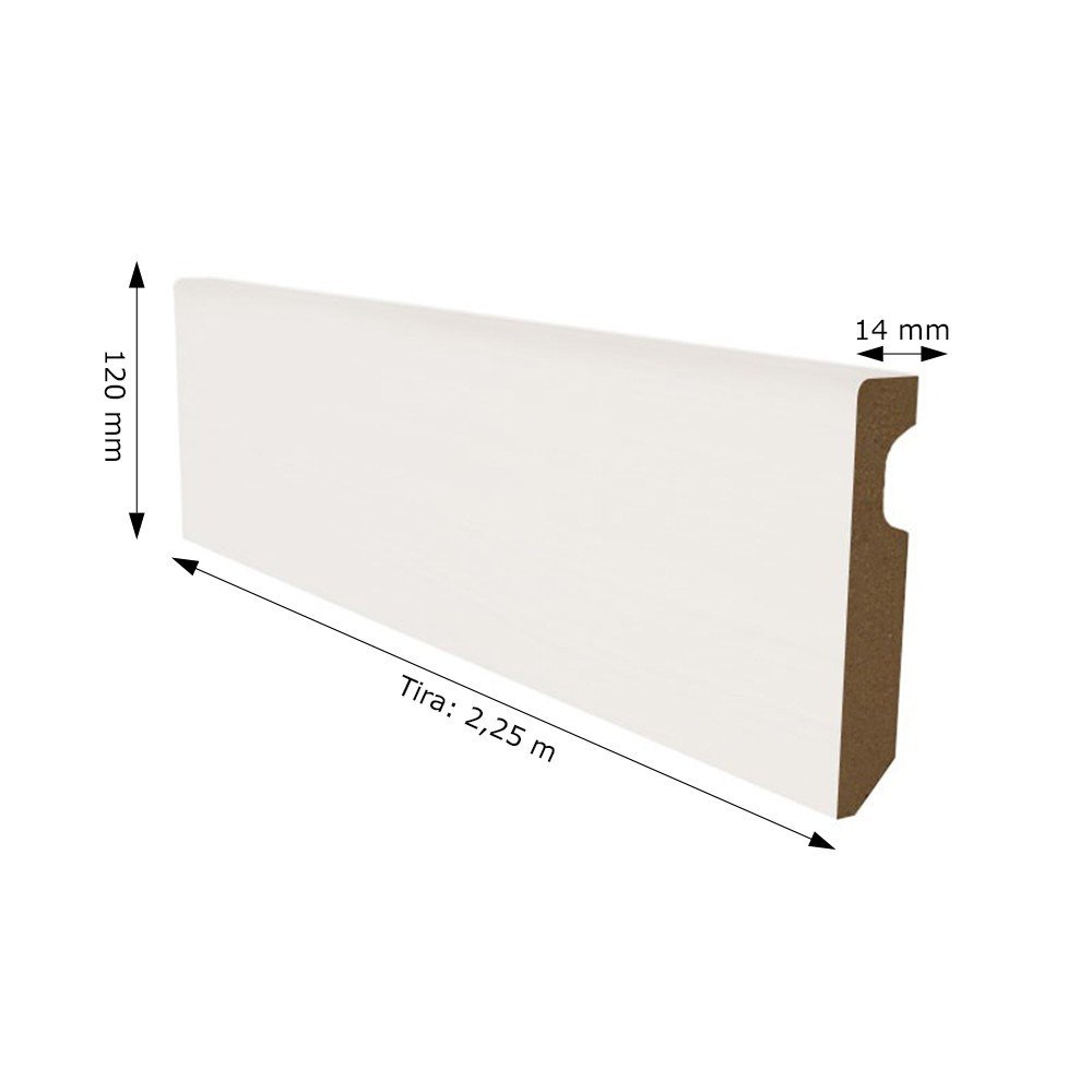 RODAPIÉ BLANCO LACADO 12CM RODAFEEL
