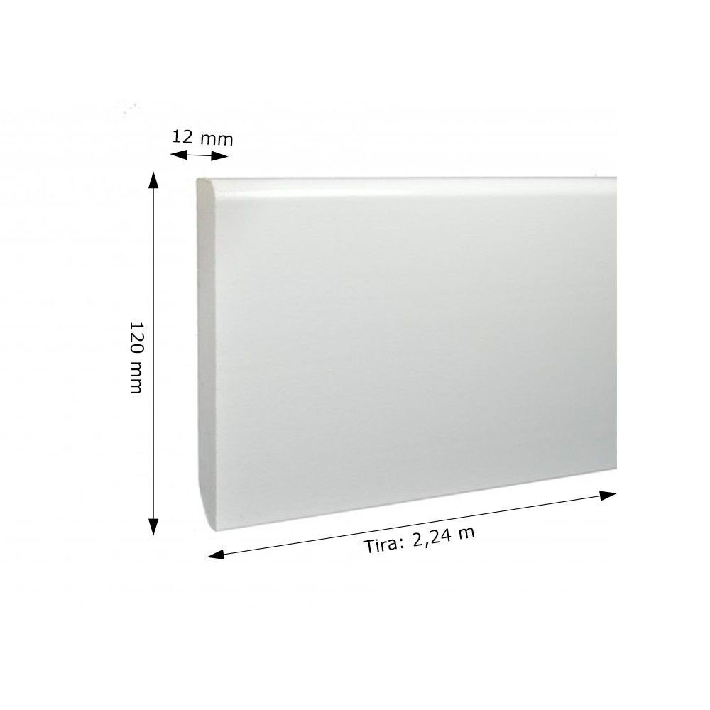 RODAPIÉ PVC BLANCO LACADO 12CM RODAFEEL
